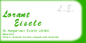 lorant eisele business card