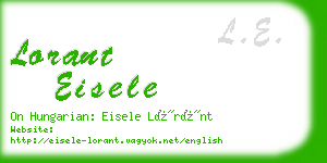lorant eisele business card